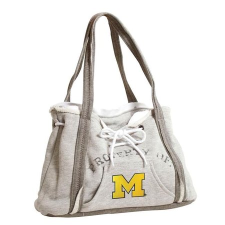 LITTLE EARTH Little Earth 150404-UMIC-GREY-2 NCAA Hoodie Purse - Michigan Wolverines; Grey 150404-UMIC-GREY-2